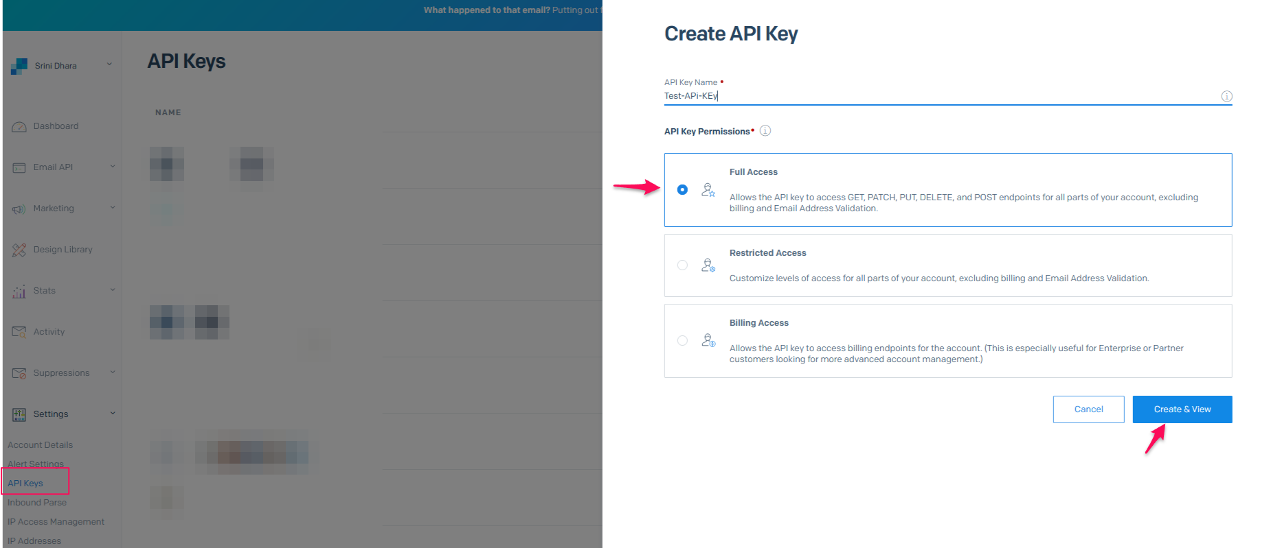 create api key